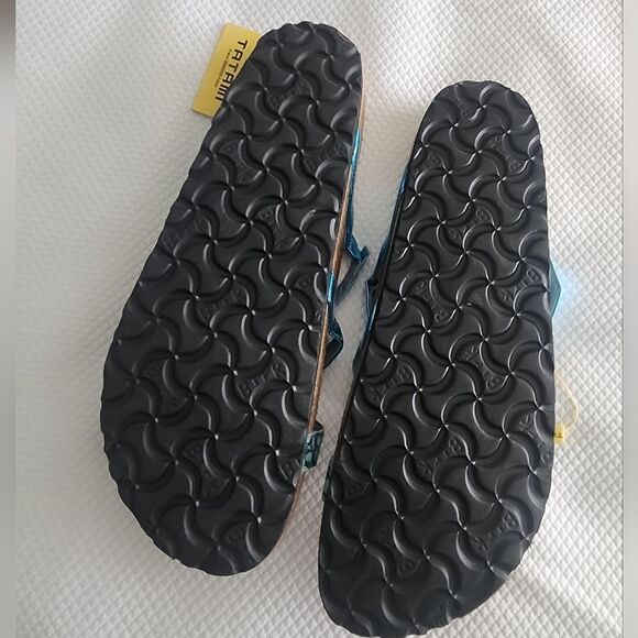 Birkenstock Tatami Blue Sandals with Contoured Footbed and Sparkling Straps - Picture 6 of 6